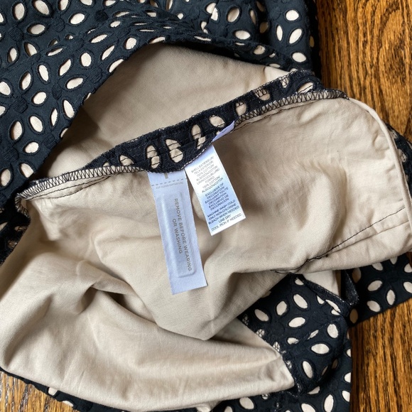 LOFT Black Eyelet Skirt - Picture 5 of 6